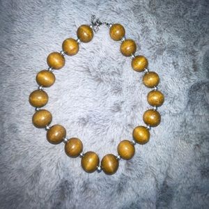 Wood and Silver Necklace